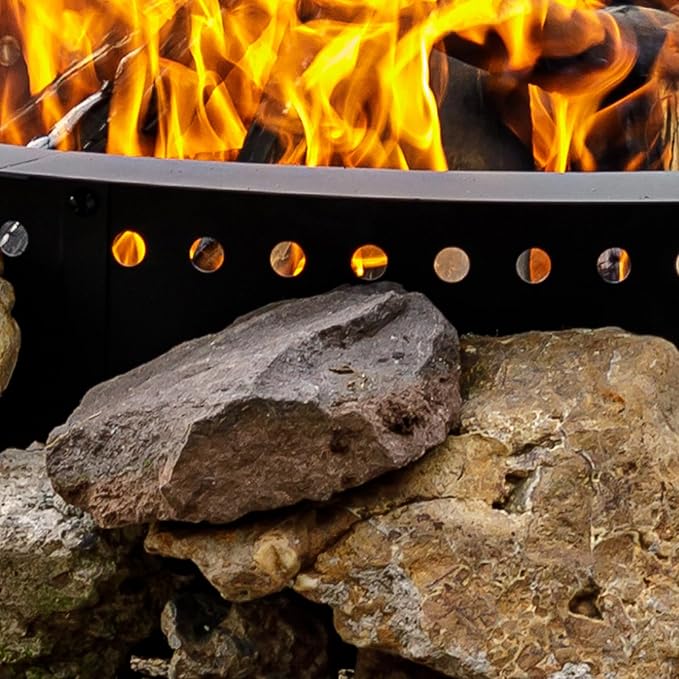 36 inch Fire Ring, Large Round Firepit Insert,Fire Pit Ring for Camping, Wood Burning Fire Pit for Yard,Garden,Outdoor Fireplace, DIY Fire Rings for Outside