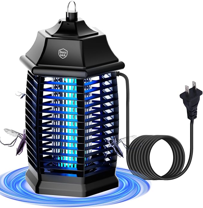 Bug Zapper Indoor, Electric Mosquito Fly Zapper Effective 4000V Plug in Insect Zapper Flies Traps 6.5 FT for Home Patio Office Courtyard