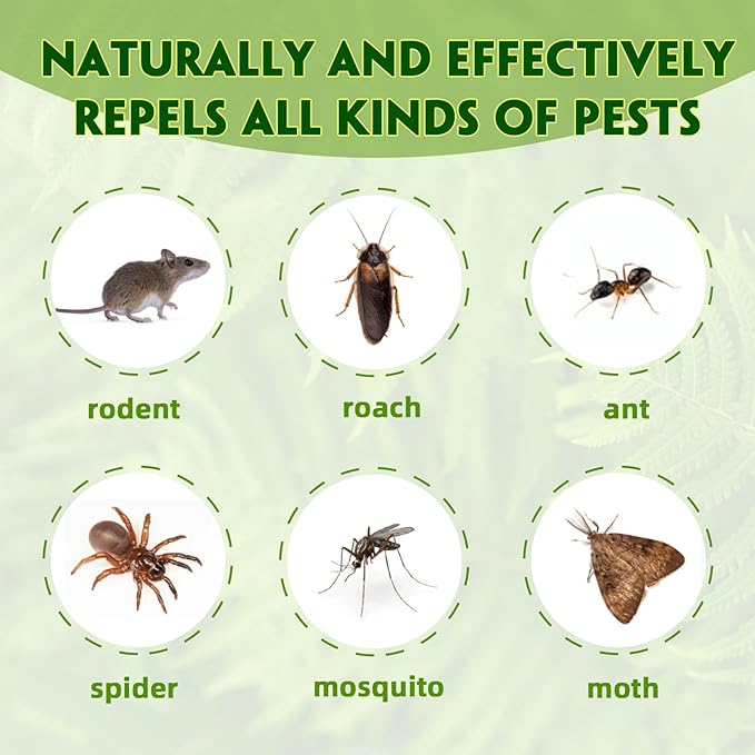 Rodent Repellent with Peppermint Oil – Mouse & Squirrel Deterrent for Car Engines, Garage, Attic – Rat/Mole/Mice Repellent – Indoor Outdoor Use – Alternative to Mouse Trap & Moth Balls.(40Pack)