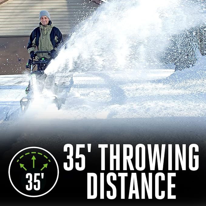 EGO Power+ SNT2102 21-Inch 56-Volt Lithium-Ion Cordless Snow Blower with Peak Power - (2) 5.0Ah Batteries and Rapid Charger Included