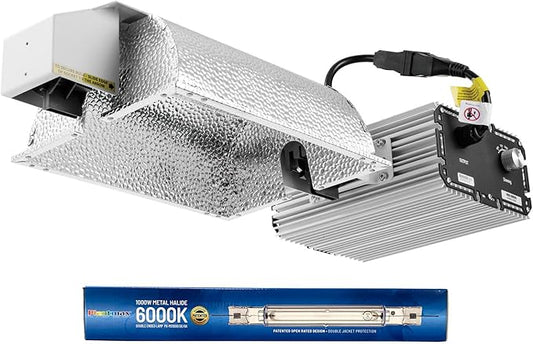 UltraGrow – Classic 1000W DE Double Ended HID Grow Light System with HID Bulb, Dimmable Ballast for Indoor Growing (Classic & MH)