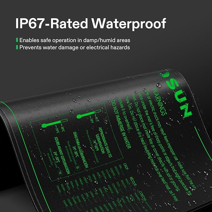 VIVOSUN Durable Waterproof Seedling Heat Mat 48" x 20.75" UL & MET-Certified Warm Hydroponic Heating Pad for Germination, Indoor Gardening, Greenhouse