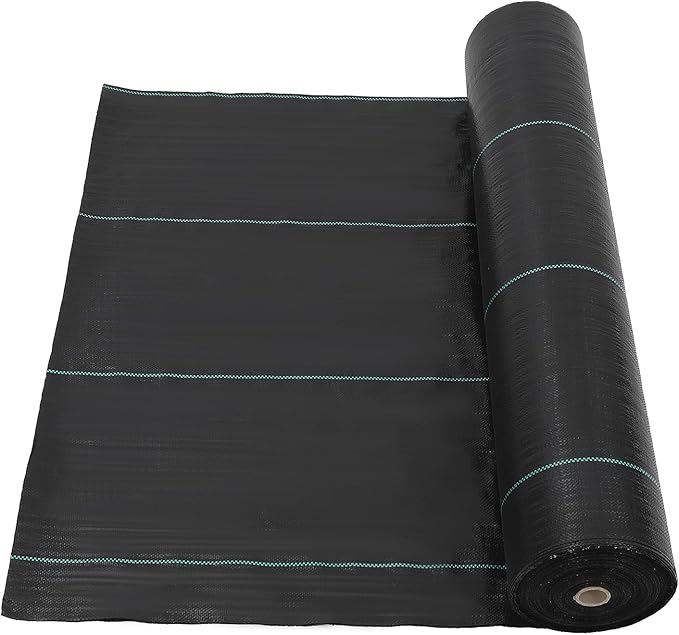6ft X 300ft Weed Barrier Landscape Fabric Heavy Duty, Premium 3.2oz Ground Cover Weed Block Gardening Mat, Easy Setup & Superior Weed Control, for Erosion Control, Weed Barrier