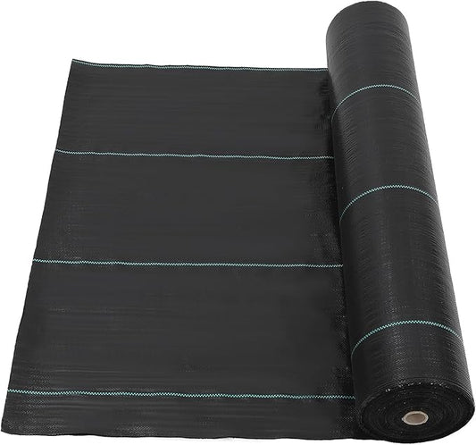 6ft X 300ft Weed Barrier Landscape Fabric Heavy Duty, Premium 3.2oz Ground Cover Weed Block Gardening Mat, Easy Setup & Superior Weed Control, for Erosion Control, Weed Barrier
