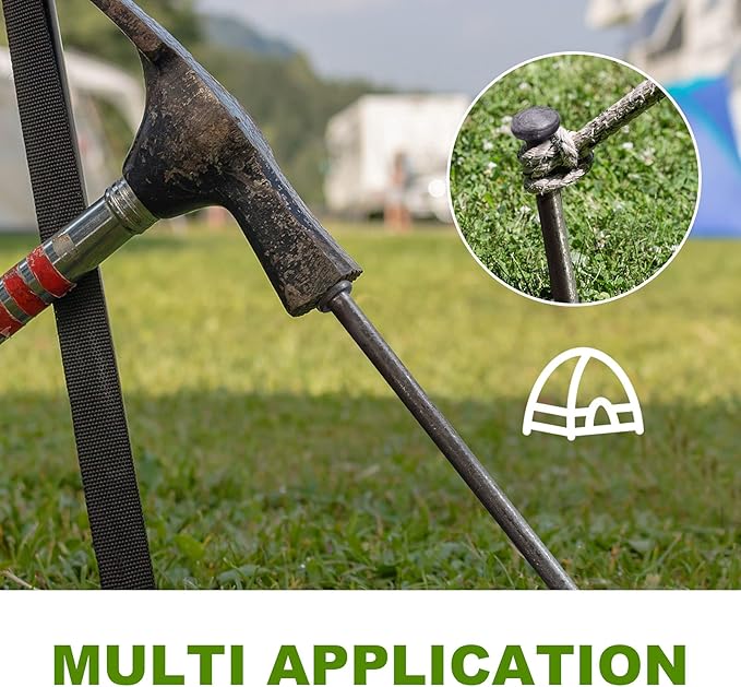 Metal Stakes Landscape Spikes, 12 in Landscape Timber Spikes, Landscape Stakes Suitable for Lumber, Tents, Paver Edges, Home Construction Etc. (15 PC)