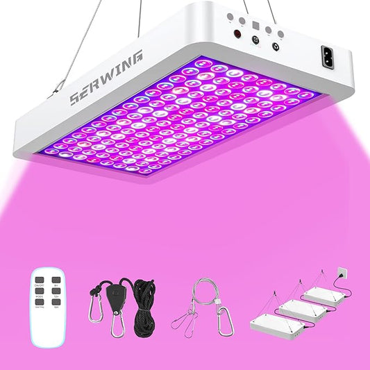 A1000 LED Grow Light Full Spectrum,2024 Upgraded Dual Chip LED Full Spectrum Plant Grow Light, Plant Grow Light with Veg & Bloom Switch for Hydroponic Indoor Plants Veg and Flower Growing