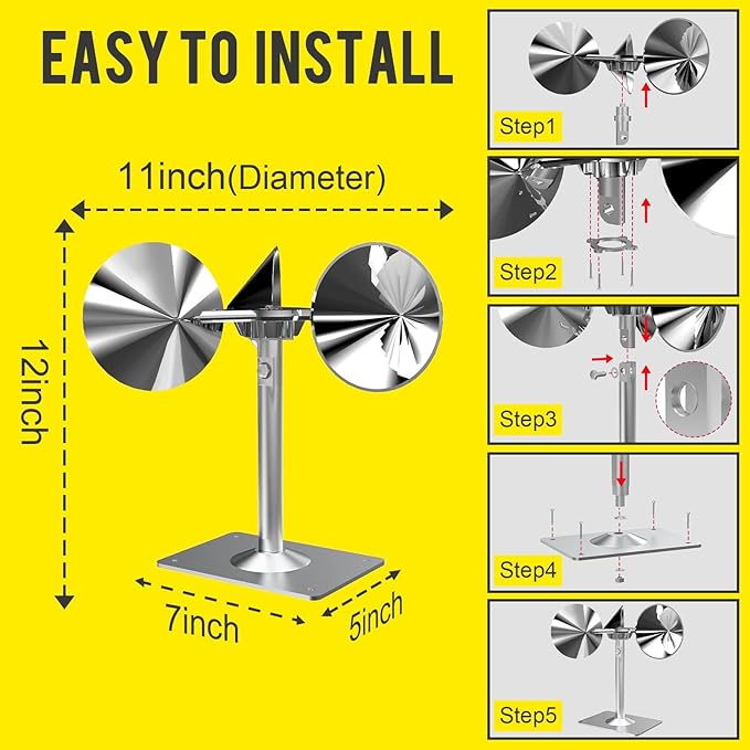 Bird Reflectors to Keep Birds Away, Scare Devices- Bird Spinners to Keep Pigeons Sparrows, and Woodpeckers Away for Outside (2PC)