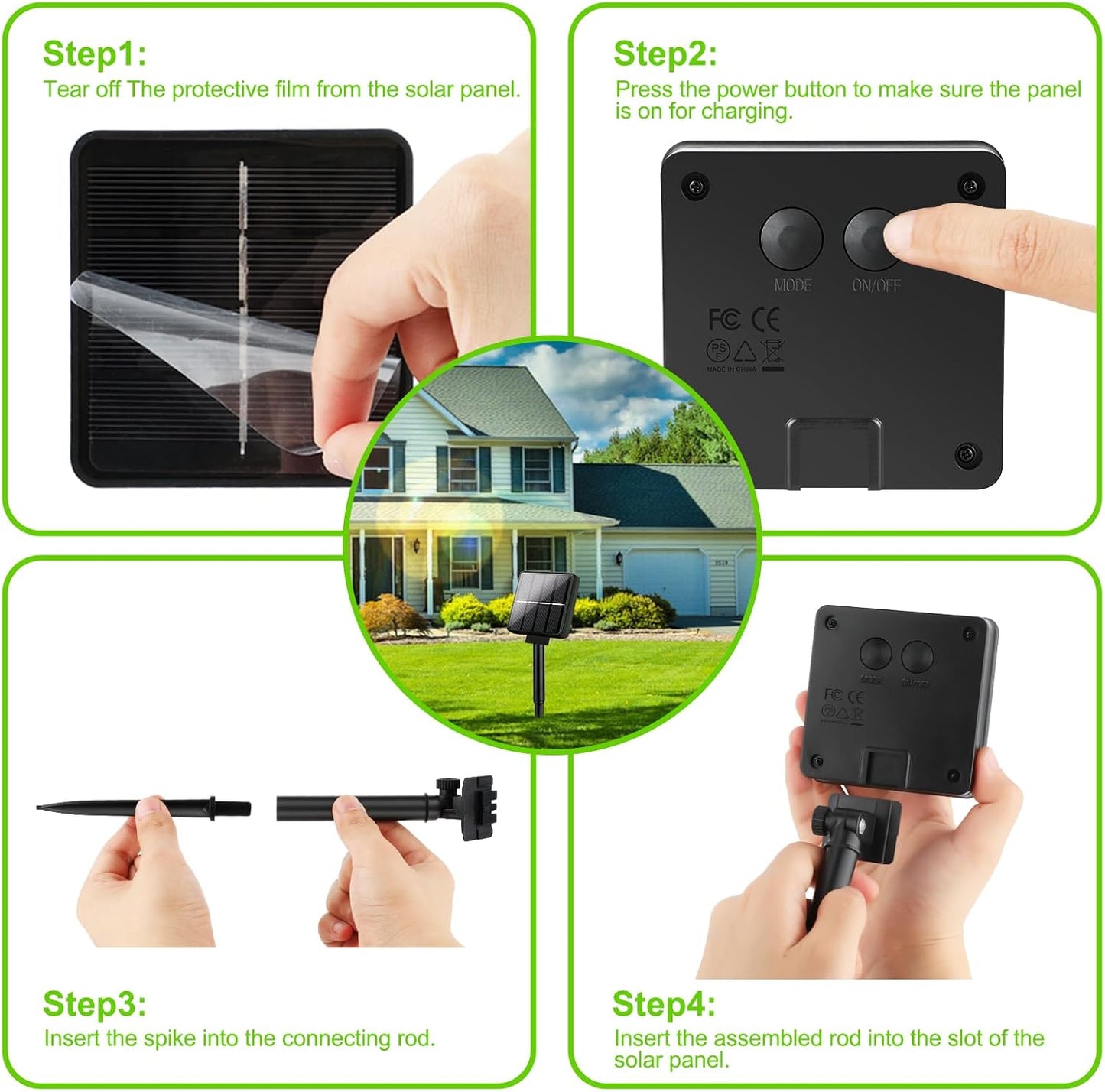 Brightever Solar Fairy Lights for Outside Waterproof, 4-Pack Total 160FT 400 LED Solar Powered Outdoor String Light with 8 Lighting Modes, Palm Tree Lights for DIY, Garden, Party (Warm White)