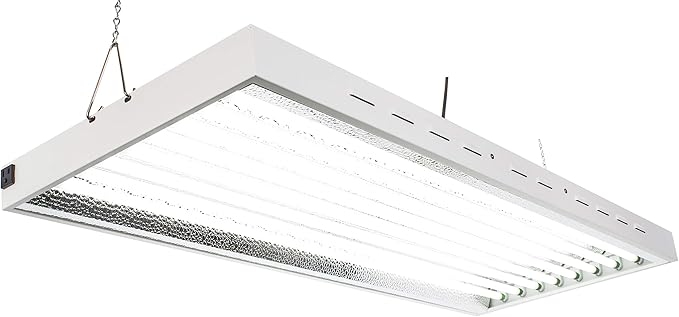 4Ft X 19in 8 Lamps 400W T5 Fluorescent Grow Lights with 40000 Lumens and 6500K Sun Light, Great for VegGrow Stages of Indoor Garden. Fast Growing!
