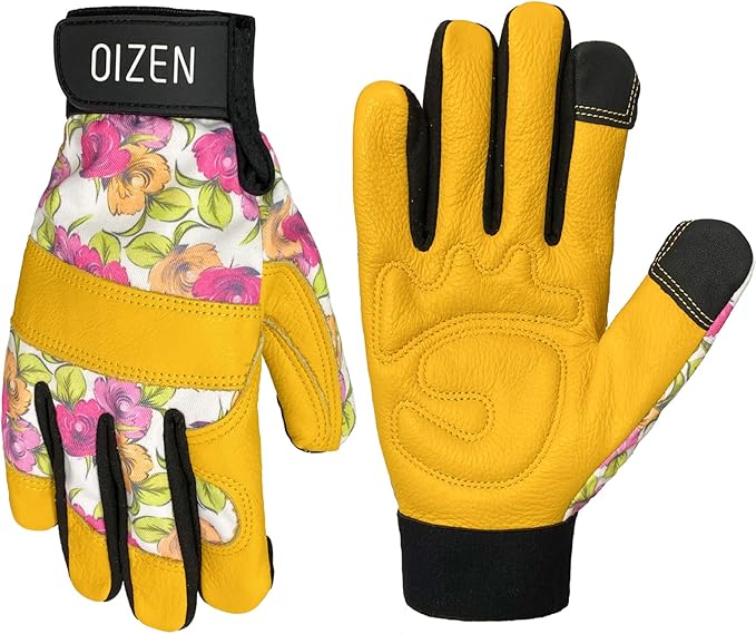 Leather Tough Cowhide Work Gardening Gloves for Women Thorn Proof, Working Gloves, Gardening Gifts for Women