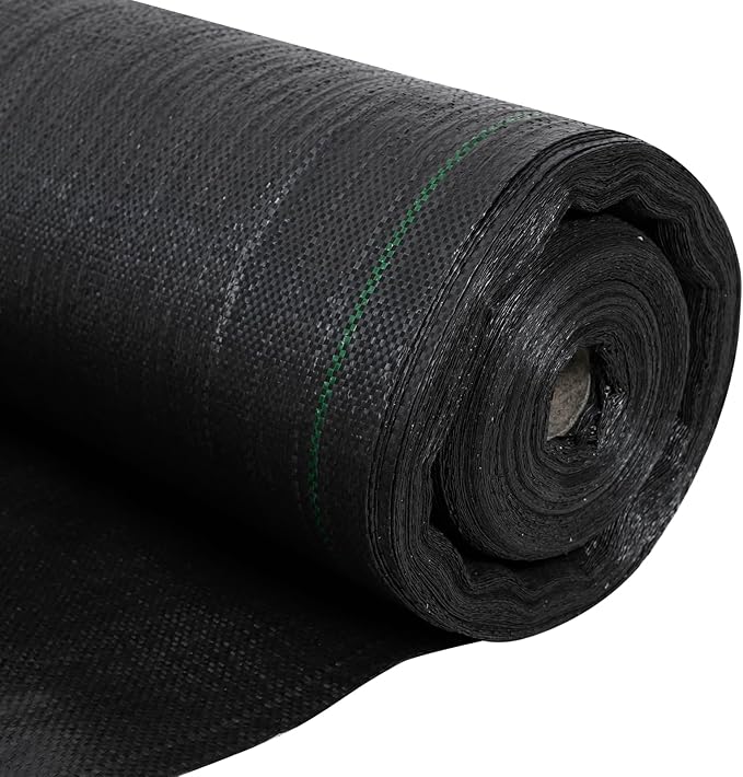 4ft x300ft Black Weed Barrier Landscape Fabric Heavy Duty 3.2OZ French Drain Fabric Ground Cover Weed Cloth for Erosion Control，Outdoor Gardening Weed Control Mat