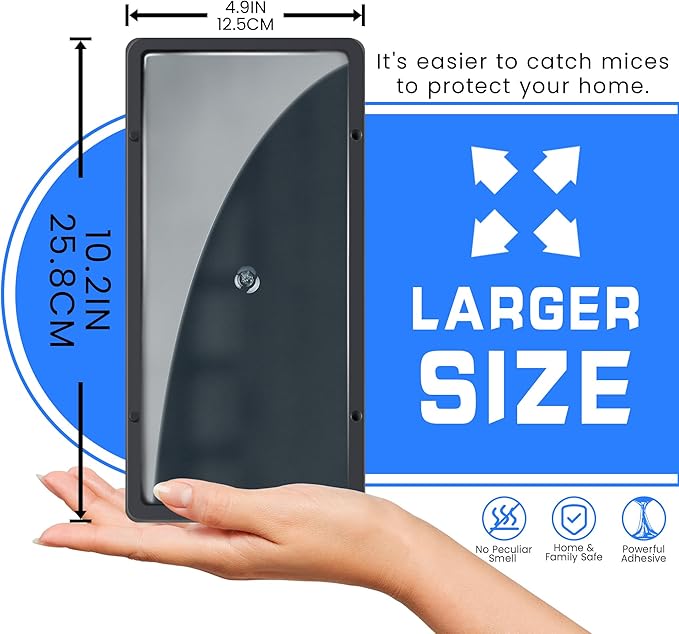 Landisun Mouse Rat Glue Traps Indoor for Home Snake Mices Spider Pest Control