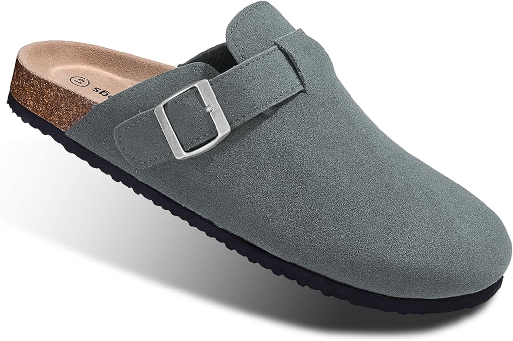 BULLIANT Comfort Clogs Slippers Sandals Nurse Work Shoes Unisex for Men Women with Cushioned Cork-Footbed