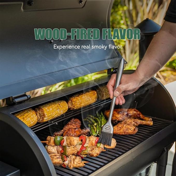 Z GRILLS 700D6Pro 2024 Pellet Grill & Smoker with PID V2.1 Controller, Dual-walled Insulation, Meat Probes, Huge Storage, Hopper Clean-out including Grill Cover and More
