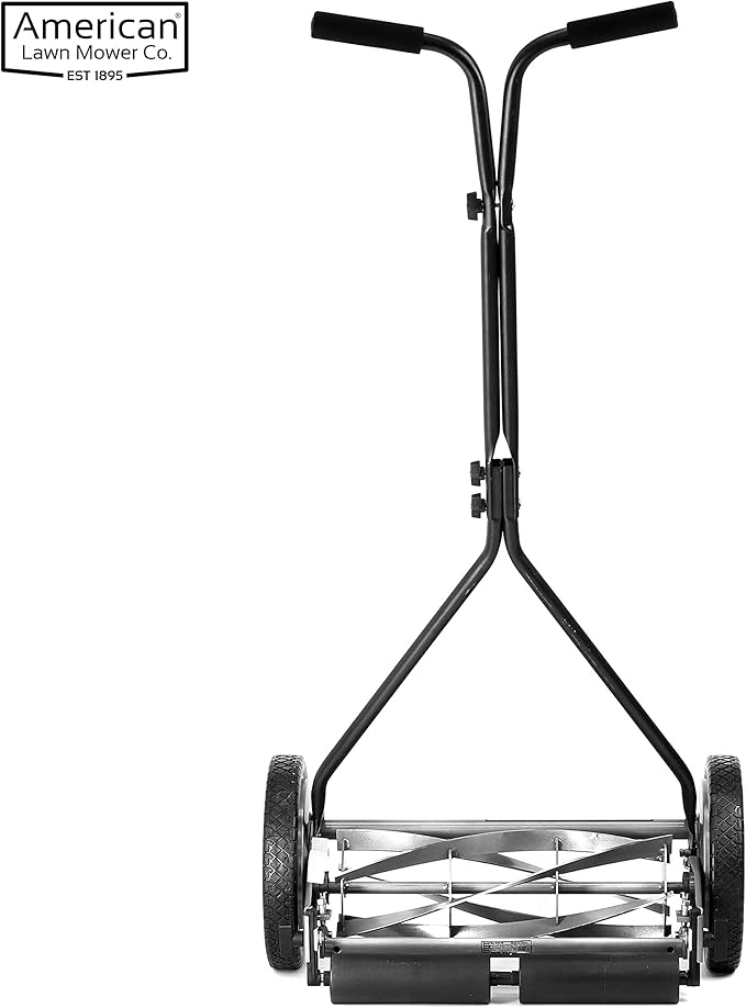 American Lawn Mower Company 1415-16 16-Inch 5-Blade Push Reel Lawn Mower, 5-Blade, Gray