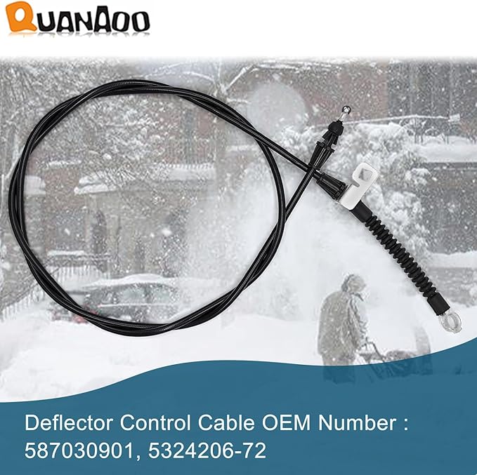 Deflector Control Cable 587030901 for Husqvarna 24" 27" 30" Craftsman Poulan Jonsered Snow Blower Superseded to 532420672 532421164 585271601