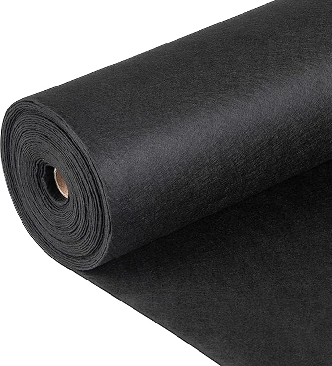 VEVOR Geotextile Landscape, 15ft x 20ft 4 oz Non-Woven PP Drainage 350N Tensile Strength & 440 N Load Capacity, for Ground Cover, Garden Fabric, French Drains, Black