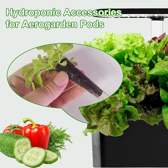 Grow Sponges, Starter Pods Compatible with Aero Garden,Refill Pods for Hydroponic Growing System (30pcs Sponges)