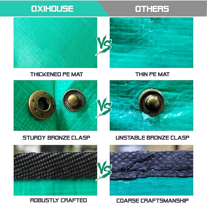 OXIHOUSE&CO- Repotting Mat, 29.5"x29.5", Green, Perfect for Indoor & Outdoor Plants, Easy Storage, Durable Design, Potting Mat, Repotting Mat for Indoor Plants, Plant Mat, Planting Mat