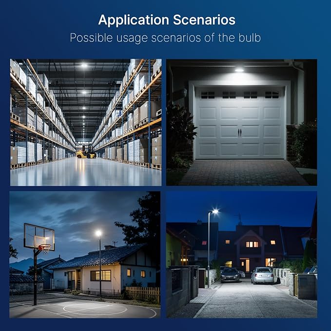 FLSNT ED28 LED Bulb 26W 4000LM, 100W HID Equivalent, 5000K Daylight, E26 Medium Base, Non-Dimmable, Ballast Bypass Type B, 120-277V Direct Wire, Milky Cover, ETL Listed