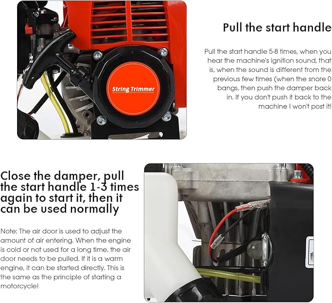 5 in 1 Multifunctional Weed Eater, 52CC 2-Cycle Gas Cordless Hedge Trimmer, 2025 Upgraded Weed Eater Gas Powered, String Trimmer, Handheld Chainsaw Brush Cutter for Yard, Garden