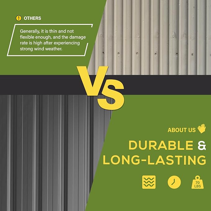 AECOJOY 16' x 12' Outdoor Storage Shed, Large Metal Sheds & Outdoor Storage Clearance 12x16 with Windows, Steel Backyard Shed, Utility Tool Storage for Garden, Patio, Outside use in Dark Grey