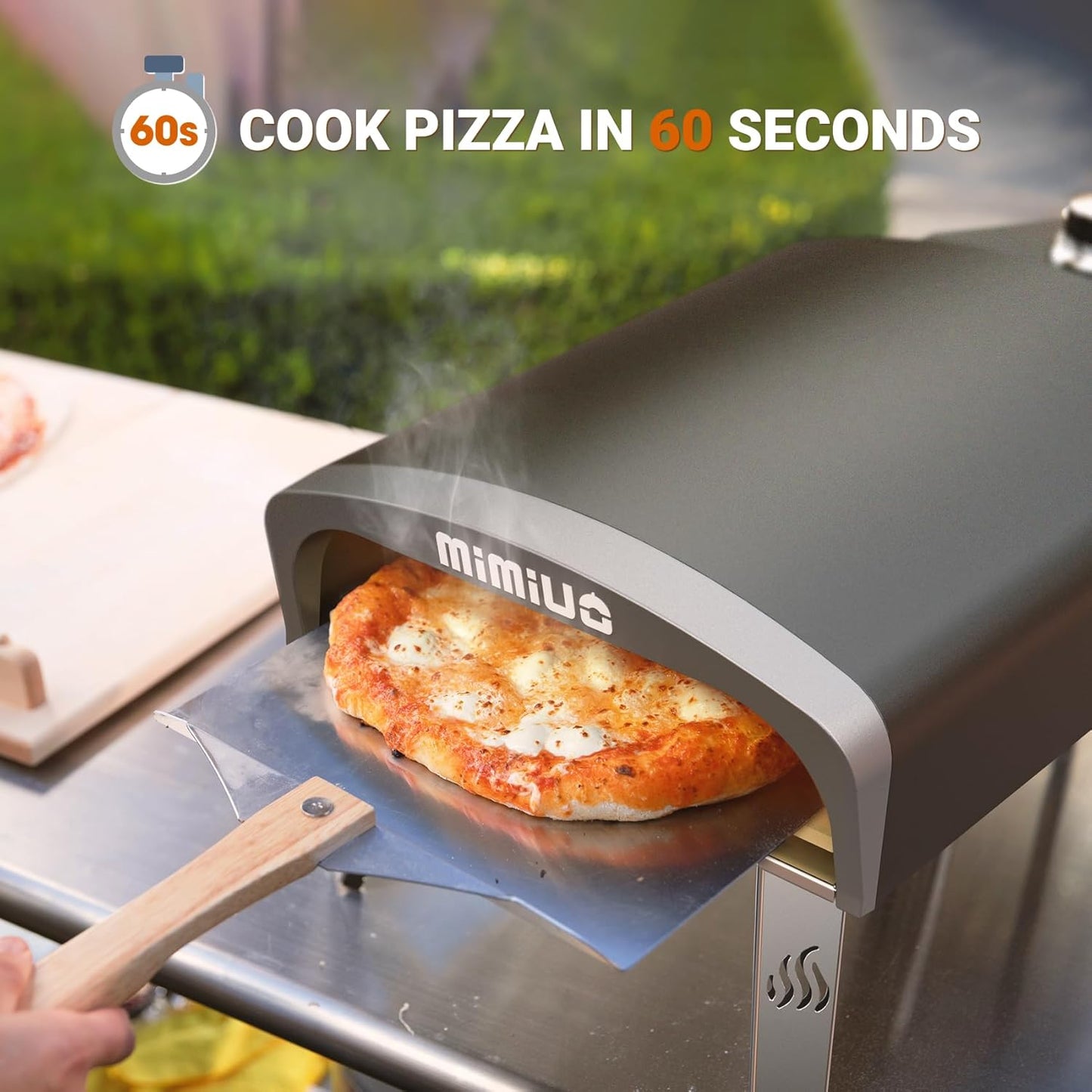 Gas Pizza Oven Outdoor - Portable Propane Pizza Ovens for Outside - Professional Pizza Stove with 13 inch Pizza Stone, Ideal for Any Outdoor Kitchen