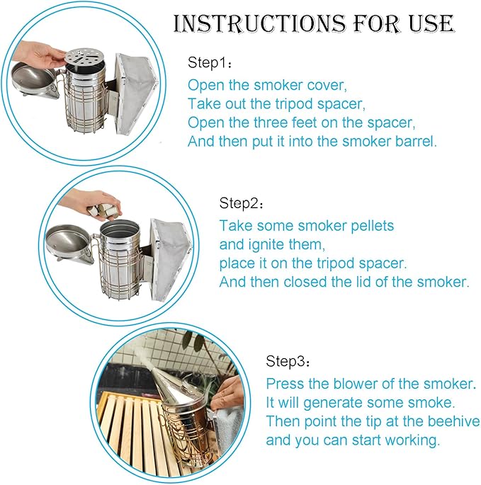 108PCS Bee Smoker Pellets, Honeybee Specific Smoke Bombs Pleasant Smell and suitble for Outdoor Use