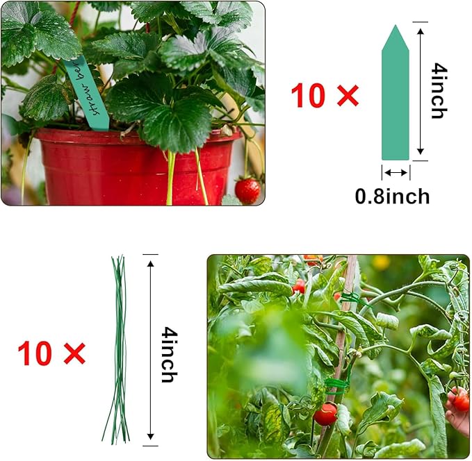 Augshy 34 Inch Moss Pole, 2 Pack 19.5 Inch Moss Poles for Climbing Plants Monstera, Moss Sticks for Indoor Plant Support Plant Stakes for Indoor Climbing Plants Grow Upwards with Garden Ties