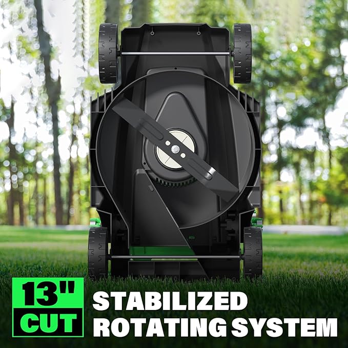 SOYUS Electric Lawn Mower Corded, 13 Inch 10-Amp Lawn Mowers with 8 Gallon Collection Bag, 3-Position Cutting Height Adjustment for Yard and Farm