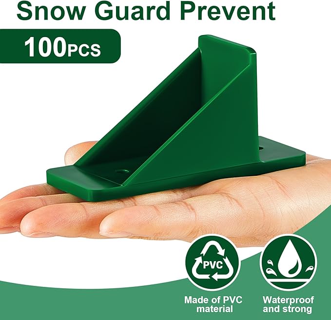 Taiyin Mini Snow Guards for Metal Roofs Prevent Sliding Ice Snow Stop Buildup Block to Stop Ice from Sliding Off Your Metal Roof