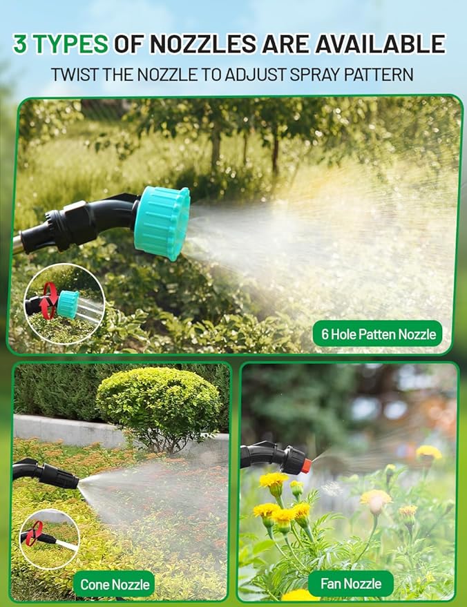 Battery Powered Sprayer 2 Gallon, 7.4V Powful Electric Pump Sprayer in Lawn and Garden with 32'' Wand, Backpack Weed Sprayer for Yard, Fertilizer