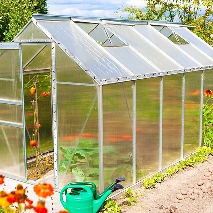 Spring Wire & Lock Channel - 30 Sets PVC Coated Spring Wire & Aluminum Alloy U-Channel Bundle with Nylon Gloves, 6.6 ft Farmer Greenhouse Frame Kit for Fix Poly Film Shade Cloth