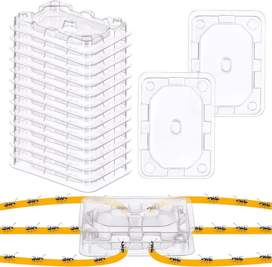 Qualirey 8 Set Ant Bait Stations Reusable (Bait NOT Included), Multi Surface Ant Killer Trap for Home, Control for Indoor and Outdoor Use, Roach Station for Common Household (Standard)