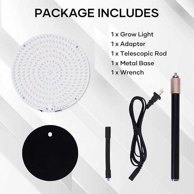 Desk Grow Light, 288 LEDs Red Blue White Full Spectrum Plant Light for Indoor Plants,3490 Lumen Indoor Grow Lamp,3 Modes for Plants Greenhouse Veg Bloom Light