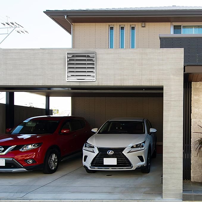 30 Inch Galvanized Shutter Exhaust Louver Vent, Automatic Gravity Shutter Louver Vent for Home Attics, Workshops, Barn, Greenhouse (Motor&Blades are not Included)