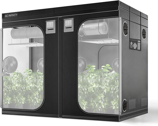AC Infinity CLOUDLAB 899 Advance Grow Tent, 96"x96"x80" Thickest 1 in. Poles, Highest Density 2000D Diamond Mylar Canvas, 8x8 for Hydroponics Indoor Growing