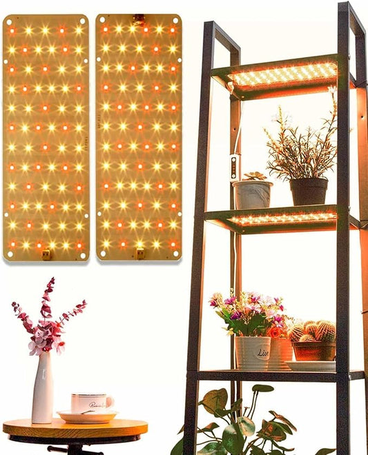 DOMMIA Grow Light, 20W Ultra-Thin Panel Grow Lights for Indoor Plants, High PPFD Full Spectrum, Dimmable, 6/12/16H Timer Auto on/Off, Suitable for Indoor Growing, Warm White 1-Pack