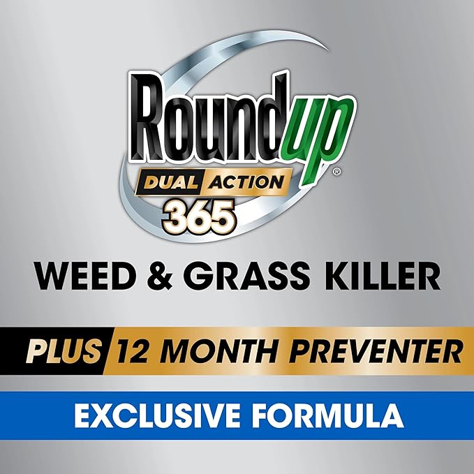 Roundup Dual Action 365 Weed & Grass Killer Plus 12 Month Preventer Refill, Kills & Prevents for up to 1 Year, 1.25 gal.