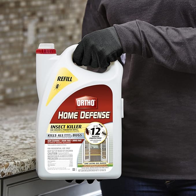 Ortho Home Defense Insect Killer for Indoor & Perimeter2 and Refill Bundle: Long Lasting Bug Barrier, Kills Ants, Roaches, Spiders, 1 gal.