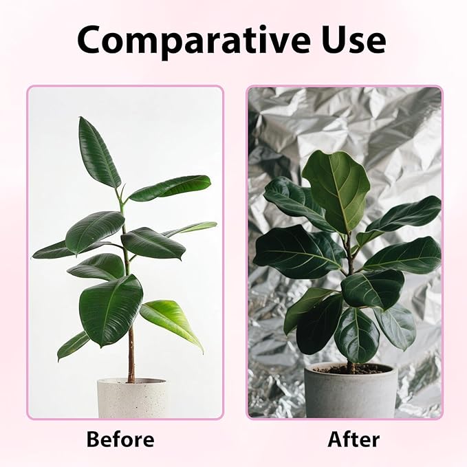 4 Pack High Silver Reflective Mylar Film, 83x 52 inch Plant Growth Mylar Films High Reflectivity, Keep Warm, Perfect for Plant Growth, First Aid, Marathon, Camping, Outdoor Survival