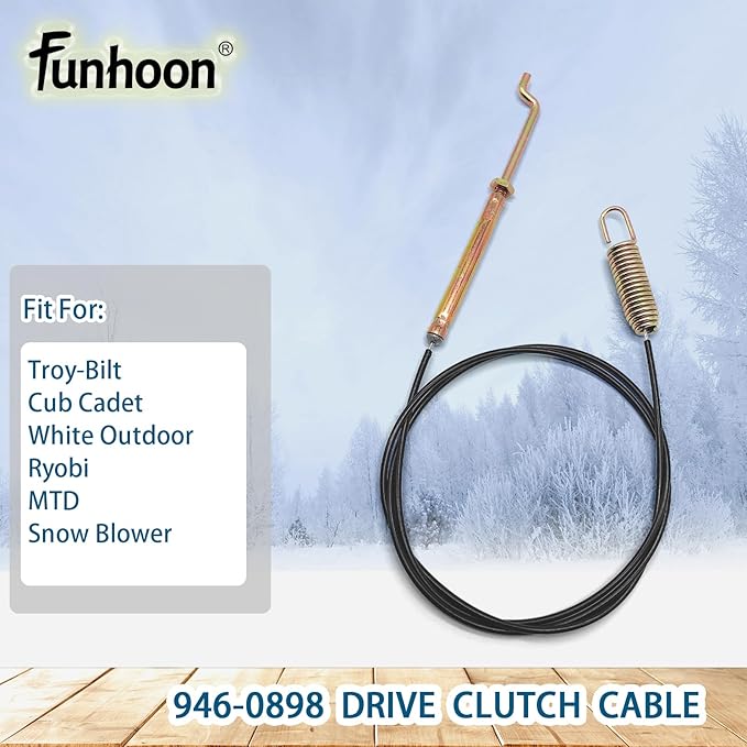 946-0898 Drive Clutch Cable for MTD Cub Cadet Troy-Bilt Craftsman Snow Blowers Replaces 746-0898 746-0898A 746-0898B