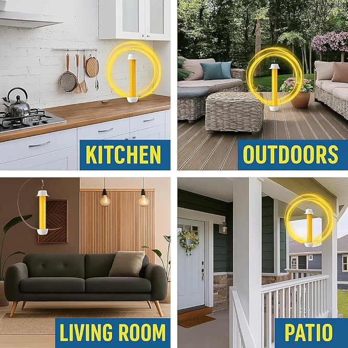 Fly Stick Sticky Fly Traps for Indoors and Outdoor Wasp Traps - Effective Pest Control 4 Pack