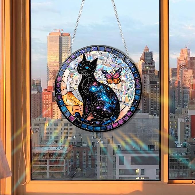 Sun Catchers Indoor Window, Acrylic Rainbow Suncatcher Window Hanging Decoration for Living Room Bedroom Summer Home Balcony Ornaments Decoration