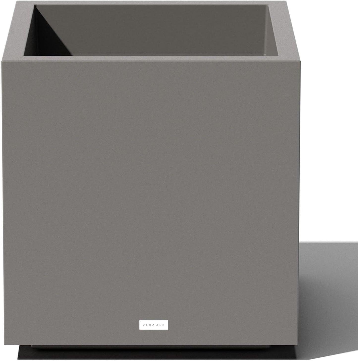 Veradek Block Series Cube Plastic Planter - Large Square Planter for Indoor or Outdoor Patio/Garden | Durable All-Weather Use with Drainage Holes | Modern Décor for Tall Plants, Trees, Flowers