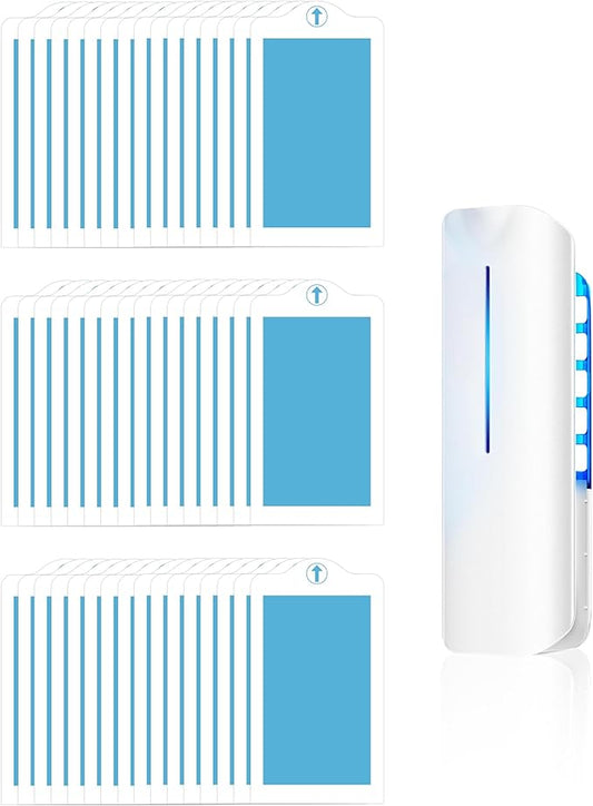 48 Pcs Refill Glue Cards for BURLAN QH009A and wdoog Flying Insect Trap Refill, Replacement Sticky Glue Boards for Fruit Fly Trap Plug-in Indoor for Home