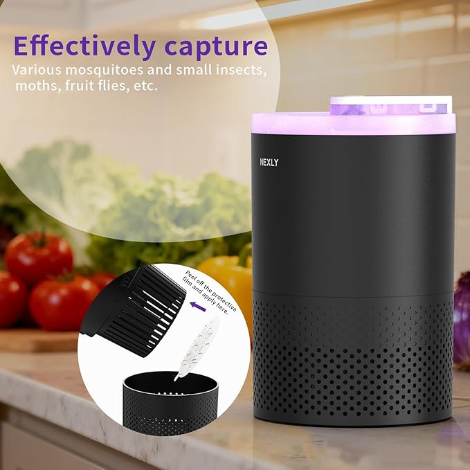NEXLY MK029 Bug Zapper Trap Indoor Mosquito Zapper Mosquito Killer Fly Traps Flying Insects Zappers Indoor Home UVA Zapper for Bedroom, Livingroom,Studyroom