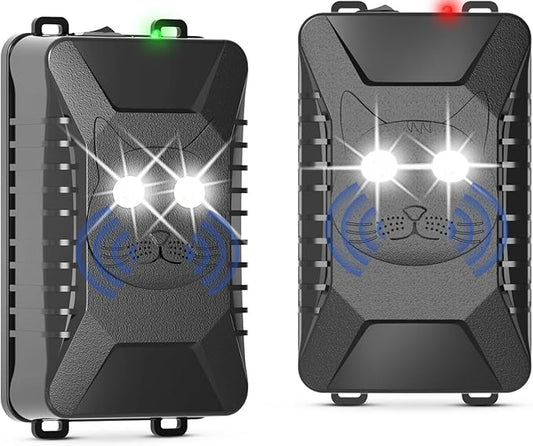 Tirgo Rodent Repeller Car Under Hood, Ultrasonic Mouse Repellent with Strobe Light, Plug-in Battery Powered Keep Mice Away from Cars Engines, Outdoors, Room, Indoors (Large)