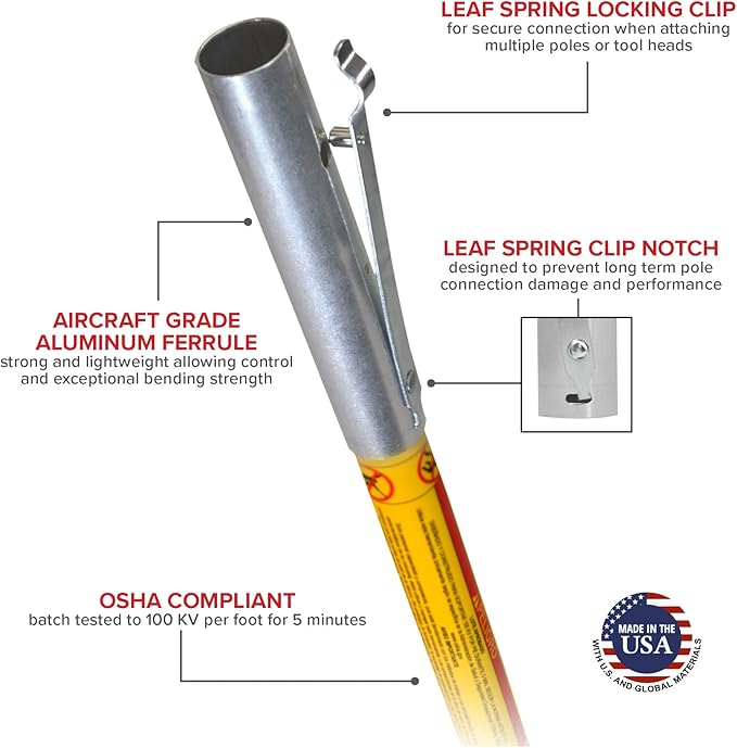 Tree Pruner FG-14K with Three 6' Hollow FG Series Poles (18' Total Reach)