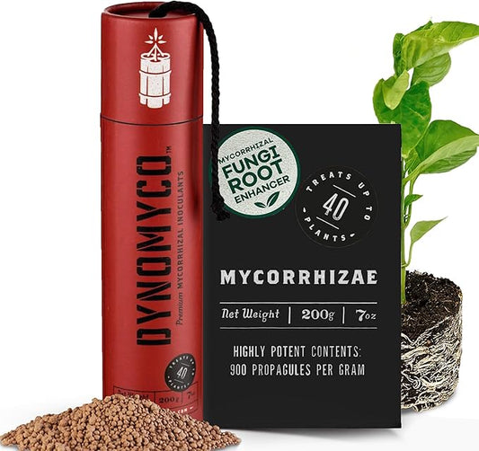 DYNOMYCO Granular Mycorrhizal Fungi Inoculant, 200g / 7oz – Boosts Root Growth, Yields & Nutrient Uptake – 900 Propagules/g, Concentrated Granules, & OMRI Listed – Biofertilizer for Plant Growth